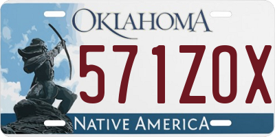 OK license plate 571ZOX