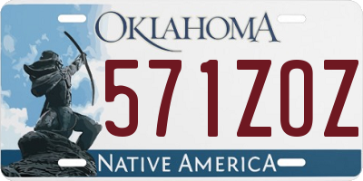 OK license plate 571ZOZ