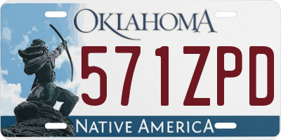 OK license plate 571ZPD