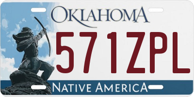 OK license plate 571ZPL