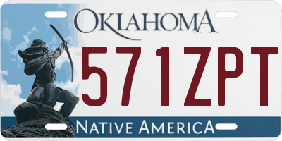OK license plate 571ZPT