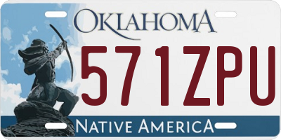 OK license plate 571ZPU