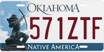 OK license plate 571ZTF