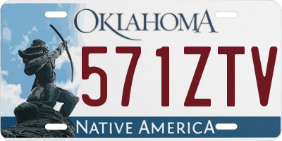 OK license plate 571ZTV