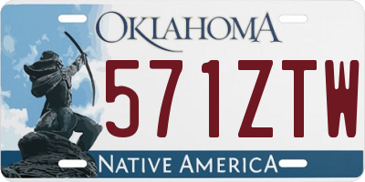 OK license plate 571ZTW