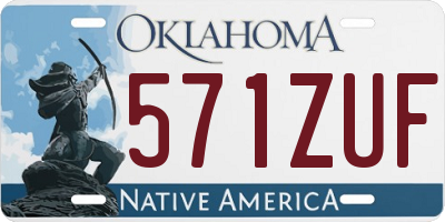 OK license plate 571ZUF