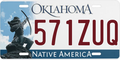 OK license plate 571ZUQ