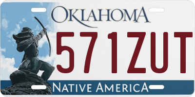 OK license plate 571ZUT