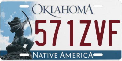 OK license plate 571ZVF