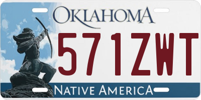 OK license plate 571ZWT