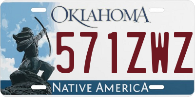 OK license plate 571ZWZ