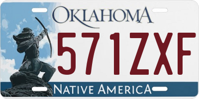 OK license plate 571ZXF