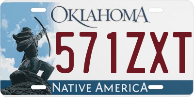 OK license plate 571ZXT