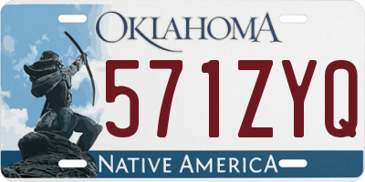 OK license plate 571ZYQ