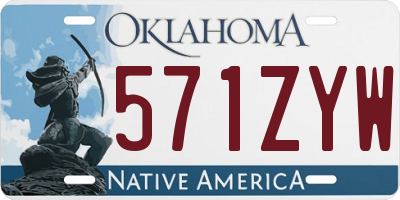 OK license plate 571ZYW