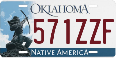 OK license plate 571ZZF