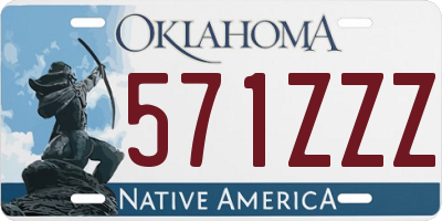 OK license plate 571ZZZ