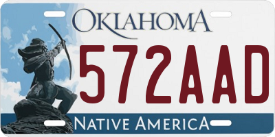 OK license plate 572AAD
