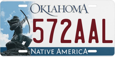 OK license plate 572AAL