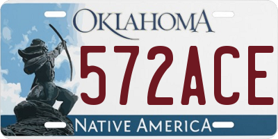 OK license plate 572ACE