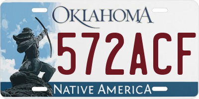 OK license plate 572ACF