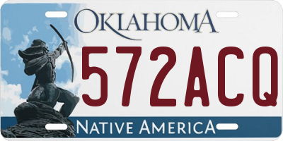 OK license plate 572ACQ