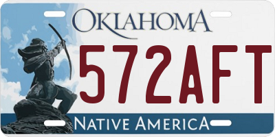 OK license plate 572AFT