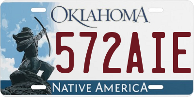 OK license plate 572AIE