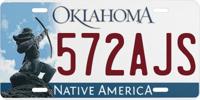 OK license plate 572AJS