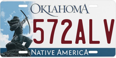 OK license plate 572ALV