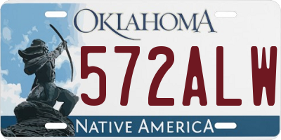 OK license plate 572ALW