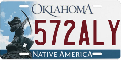OK license plate 572ALY