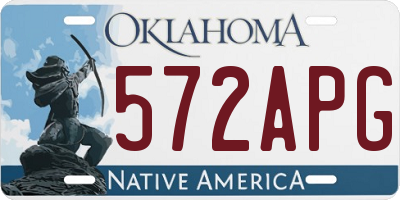 OK license plate 572APG