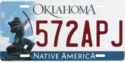 OK license plate 572APJ