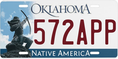 OK license plate 572APP
