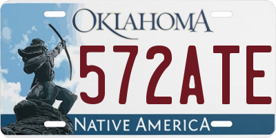 OK license plate 572ATE