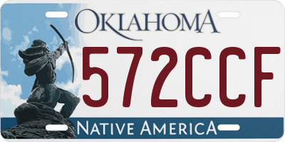 OK license plate 572CCF