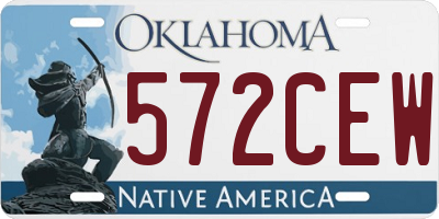 OK license plate 572CEW