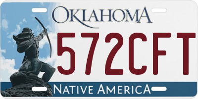 OK license plate 572CFT