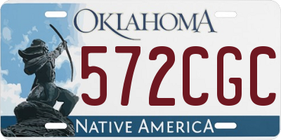 OK license plate 572CGC