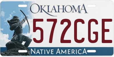 OK license plate 572CGE