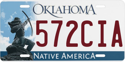 OK license plate 572CIA