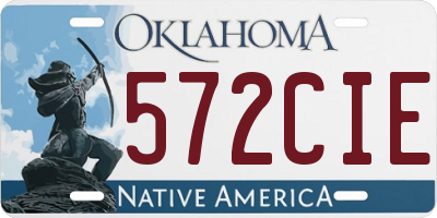 OK license plate 572CIE