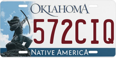 OK license plate 572CIQ