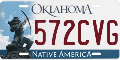 OK license plate 572CVG