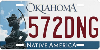 OK license plate 572DNG