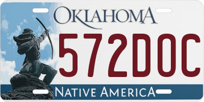 OK license plate 572DOC