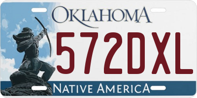 OK license plate 572DXL