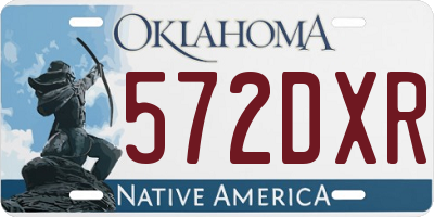 OK license plate 572DXR