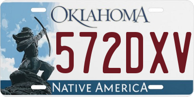 OK license plate 572DXV
